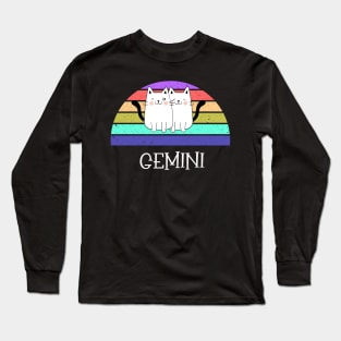 Cat Horoscope Gemini Long Sleeve T-Shirt